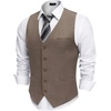 image:imageCOOFANDY Mens Suit Vest Business Casual Dress Vest Wedding Prom WaistcoatKhaki