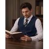 image:imageCOOFANDY Mens Suit Vest Business Casual Dress Vest Wedding Prom WaistcoatNavy Blue
