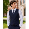 image:imageCOOFANDY Mens Suit Vest Business Casual Dress Vest Wedding Prom WaistcoatPure Navy