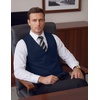 image:imageCOOFANDY Mens Suit Vest Business Casual Dress Vest Wedding Prom WaistcoatPure Navy
