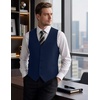 image:imageCOOFANDY Mens Suit Vest Business Casual Dress Vest Wedding Prom WaistcoatPure Navy