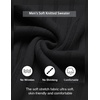 image:imageCOOFANDY Mens Sweater Crewneck Ribbed Knit Soft Warm Pullover SweaterBlack
