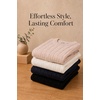 image:imageCOOFANDY Mens Sweater Crewneck Ribbed Knit Soft Warm Pullover SweaterBlack