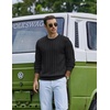 image:imageCOOFANDY Mens Sweater Crewneck Ribbed Knit Soft Warm Pullover SweaterBlack
