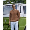 image:imageCOOFANDY Mens Sweater Crewneck Ribbed Knit Soft Warm Pullover SweaterCaramel