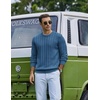 image:imageCOOFANDY Mens Sweater Crewneck Ribbed Knit Soft Warm Pullover SweaterDark Blue