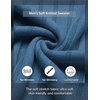image:imageCOOFANDY Mens Sweater Crewneck Ribbed Knit Soft Warm Pullover SweaterDark Blue