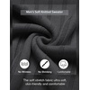 image:imageCOOFANDY Mens Sweater Crewneck Ribbed Knit Soft Warm Pullover SweaterDark Gray