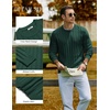 image:imageCOOFANDY Mens Sweater Crewneck Ribbed Knit Soft Warm Pullover SweaterDark Green