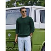 image:imageCOOFANDY Mens Sweater Crewneck Ribbed Knit Soft Warm Pullover SweaterDark Green