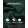 image:imageCOOFANDY Mens Sweater Crewneck Ribbed Knit Soft Warm Pullover SweaterDark Green