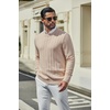 image:imageCOOFANDY Mens Sweater Crewneck Ribbed Knit Soft Warm Pullover SweaterLight Coffee