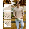 image:imageCOOFANDY Mens Sweater Crewneck Ribbed Knit Soft Warm Pullover SweaterLight Coffee