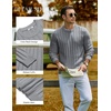 image:imageCOOFANDY Mens Sweater Crewneck Ribbed Knit Soft Warm Pullover SweaterLight Gray