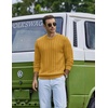 image:imageCOOFANDY Mens Sweater Crewneck Ribbed Knit Soft Warm Pullover SweaterMustard Yellow