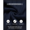 image:imageCOOFANDY Mens Sweater Crewneck Ribbed Knit Soft Warm Pullover SweaterNavy Blue