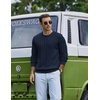 image:imageCOOFANDY Mens Sweater Crewneck Ribbed Knit Soft Warm Pullover SweaterNavy Blue