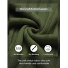 image:imageCOOFANDY Mens Sweater Crewneck Ribbed Knit Soft Warm Pullover SweaterOlive Green