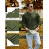 image:imageCOOFANDY Mens Sweater Crewneck Ribbed Knit Soft Warm Pullover SweaterOlive Green