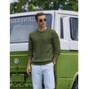 image:imageCOOFANDY Mens Sweater Crewneck Ribbed Knit Soft Warm Pullover SweaterOlive Green