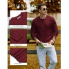 image:imageCOOFANDY Mens Sweater Crewneck Ribbed Knit Soft Warm Pullover SweaterRed