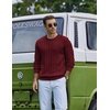 image:imageCOOFANDY Mens Sweater Crewneck Ribbed Knit Soft Warm Pullover SweaterRed