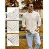 image:imageCOOFANDY Mens Sweater Crewneck Ribbed Knit Soft Warm Pullover SweaterWhite