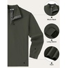image:imageCOOFANDY Mens TShirt Quarter Button Pullover Casual Long Sleeve SweatshirtArmy Green