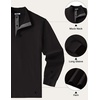 image:imageCOOFANDY Mens TShirt Quarter Button Pullover Casual Long Sleeve SweatshirtBlack