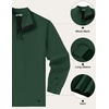 image:imageCOOFANDY Mens TShirt Quarter Button Pullover Casual Long Sleeve SweatshirtDark Green