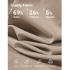 image:imageCOOFANDY Mens TShirt Quarter Button Pullover Casual Long Sleeve SweatshirtLight Khaki
