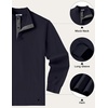 image:imageCOOFANDY Mens TShirt Quarter Button Pullover Casual Long Sleeve SweatshirtNavy Blue