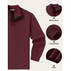 image:imageCOOFANDY Mens TShirt Quarter Button Pullover Casual Long Sleeve SweatshirtWine Red