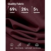 image:imageCOOFANDY Mens TShirt Quarter Button Pullover Casual Long Sleeve SweatshirtWine Red