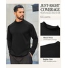 image:imageCOOFANDY Mens Thermal Long Sleeve Shirt Mock Turtleneck Fleece Base LayerBlack