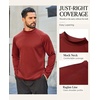 image:imageCOOFANDY Mens Thermal Long Sleeve Shirt Mock Turtleneck Fleece Base LayerBurgundy