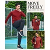 image:imageCOOFANDY Mens Thermal Long Sleeve Shirt Mock Turtleneck Fleece Base LayerBurgundy
