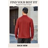 image:imageCOOFANDY Mens Thermal Long Sleeve Shirt Mock Turtleneck Fleece Base LayerBurgundy