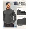 image:imageCOOFANDY Mens Thermal Long Sleeve Shirt Mock Turtleneck Fleece Base LayerDark Gray