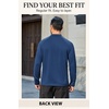 image:imageCOOFANDY Mens Thermal Long Sleeve Shirt Mock Turtleneck Fleece Base LayerNavy