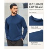 image:imageCOOFANDY Mens Thermal Long Sleeve Shirt Mock Turtleneck Fleece Base LayerNavy