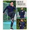 image:imageCOOFANDY Mens Thermal Long Sleeve Shirt Mock Turtleneck Fleece Base LayerNavy Blue