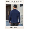 image:imageCOOFANDY Mens Thermal Long Sleeve Shirt Mock Turtleneck Fleece Base LayerNavy Blue