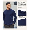 image:imageCOOFANDY Mens Thermal Long Sleeve Shirt Mock Turtleneck Fleece Base LayerNavy Blue
