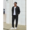 image:imageCOOFANDY Mens Tracksuit 2 Piece Jogging Sweatsuit Casual Cargo Pants OutfitBlack