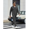 image:imageCOOFANDY Mens Tracksuit 2 Piece Jogging Sweatsuit Casual Cargo Pants OutfitDark Grey
