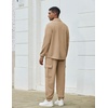 image:imageCOOFANDY Mens Tracksuit 2 Piece Jogging Sweatsuit Casual Cargo Pants OutfitKhaki