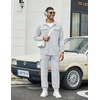 image:imageCOOFANDY Mens Tracksuit 2 Piece Jogging Sweatsuit Casual Cargo Pants OutfitLight Grey