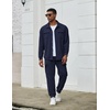 image:imageCOOFANDY Mens Tracksuit 2 Piece Jogging Sweatsuit Casual Cargo Pants OutfitNavy Blue