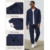 image:imageCOOFANDY Mens Tracksuit 2 Piece Jogging Sweatsuit Casual Cargo Pants OutfitNavy Blue